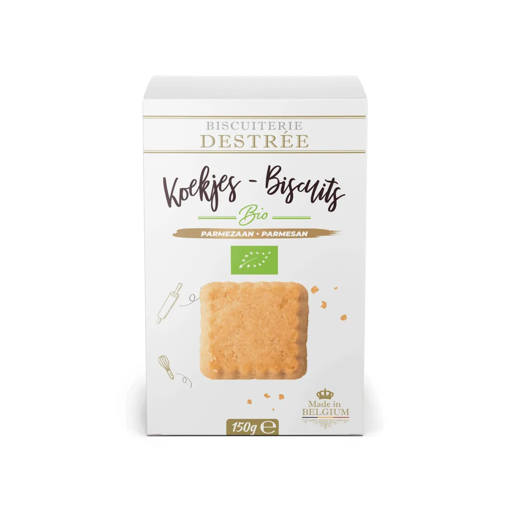 Biscuiterie Destrée Parmezaan Koekjes Bio (150 gr)