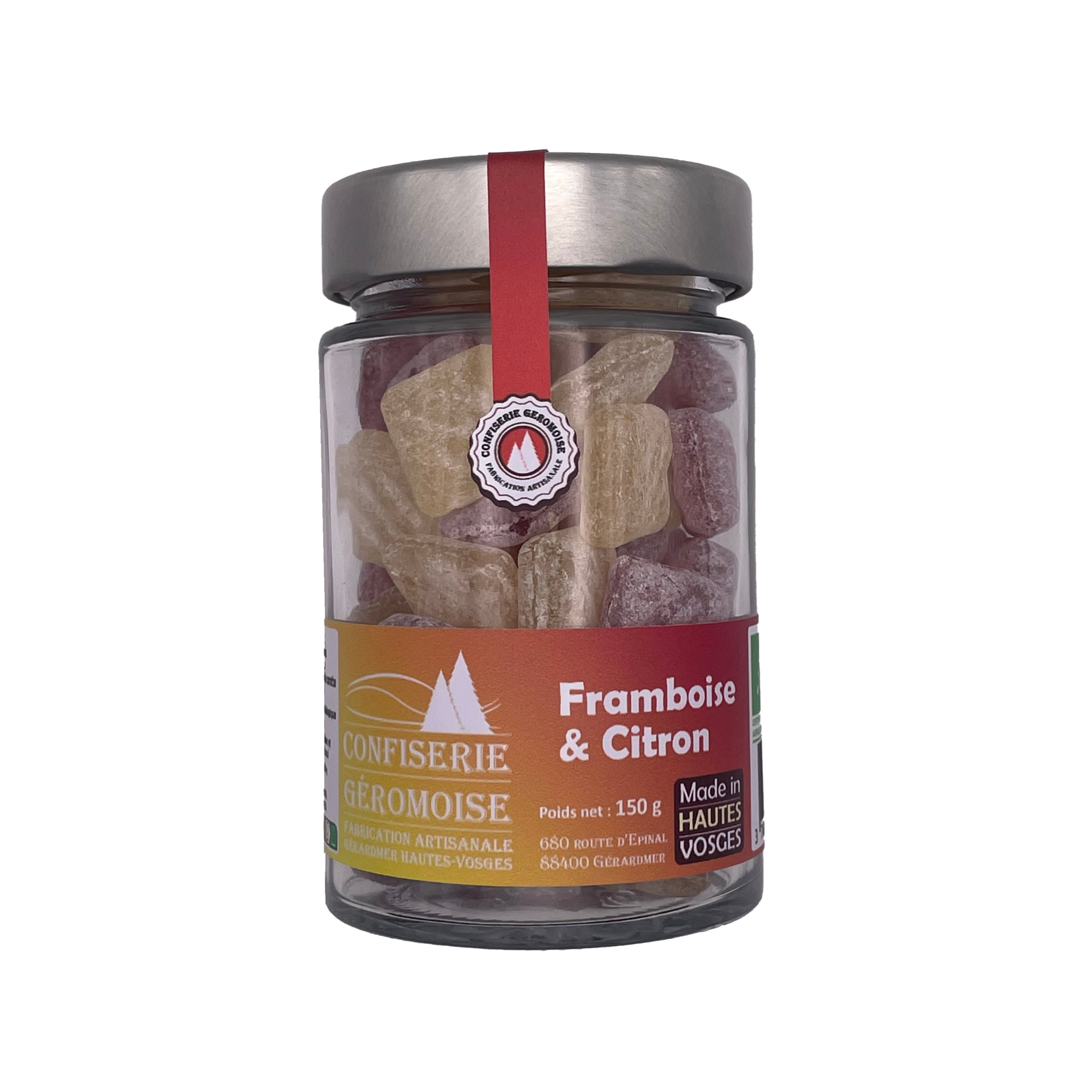 Bonbons Des Vosges Pastilles Des Vosges Framboos/citroen Bio (150 gr)