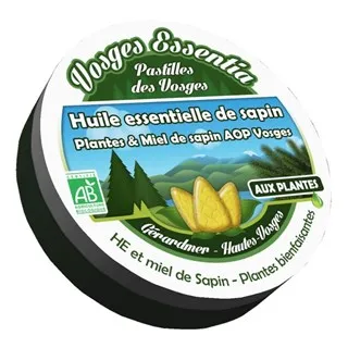 Bonbons Des Vosges Pastilles Des Vosges Spar, Dennenhoning, Planten Bio (70 gr)