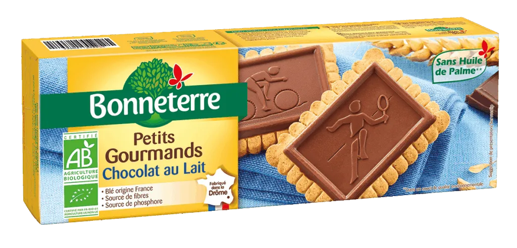 Bonneterre Koekjes met Melkchocolade Bio (126 gr)