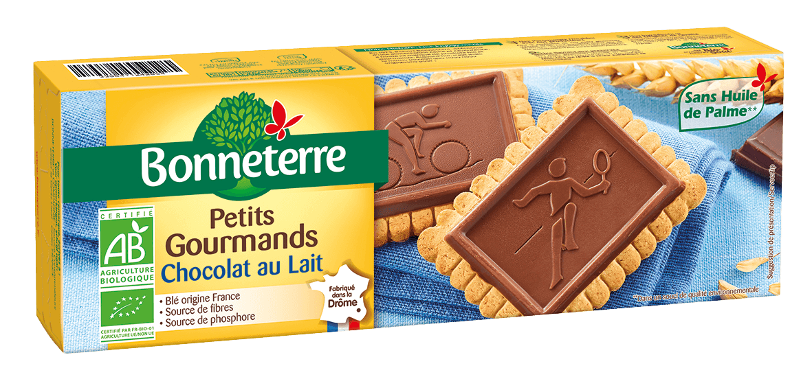 Bonneterre Koekjes met Melkchocolade Bio (126 gr)