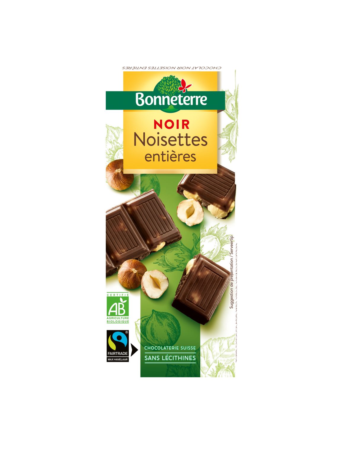Bonneterre Pure Chocolade Hele Hazelnoten Bio (200 gr)