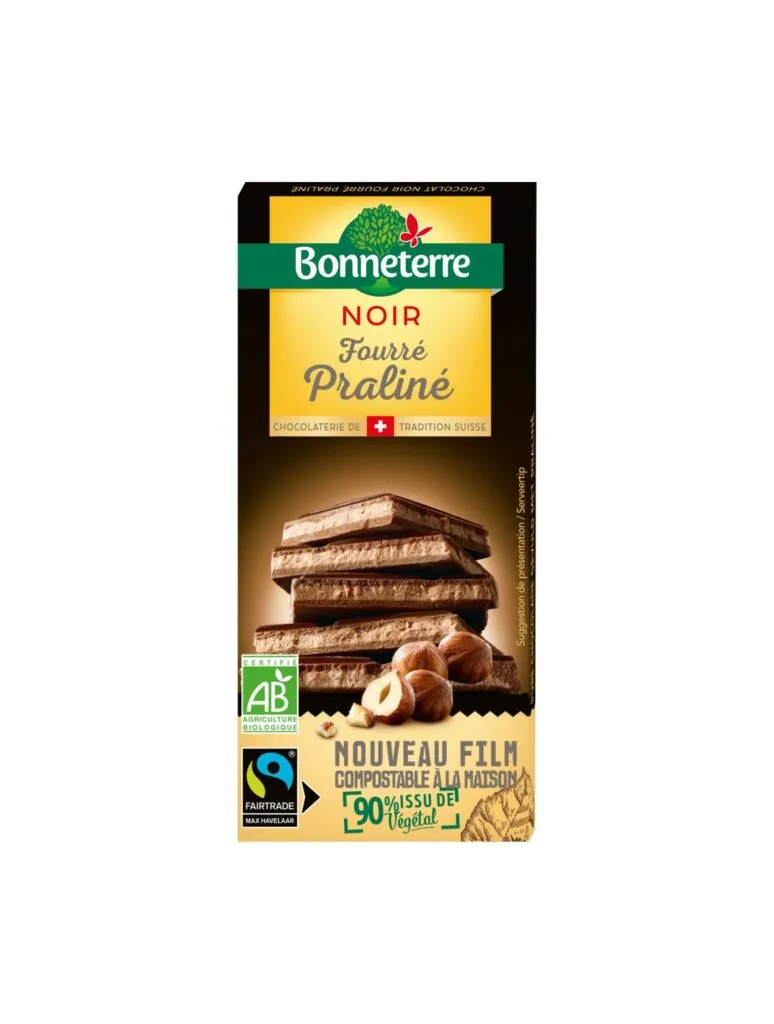 Bonneterre Pure Chocolade Praliné Bio (100 gr)