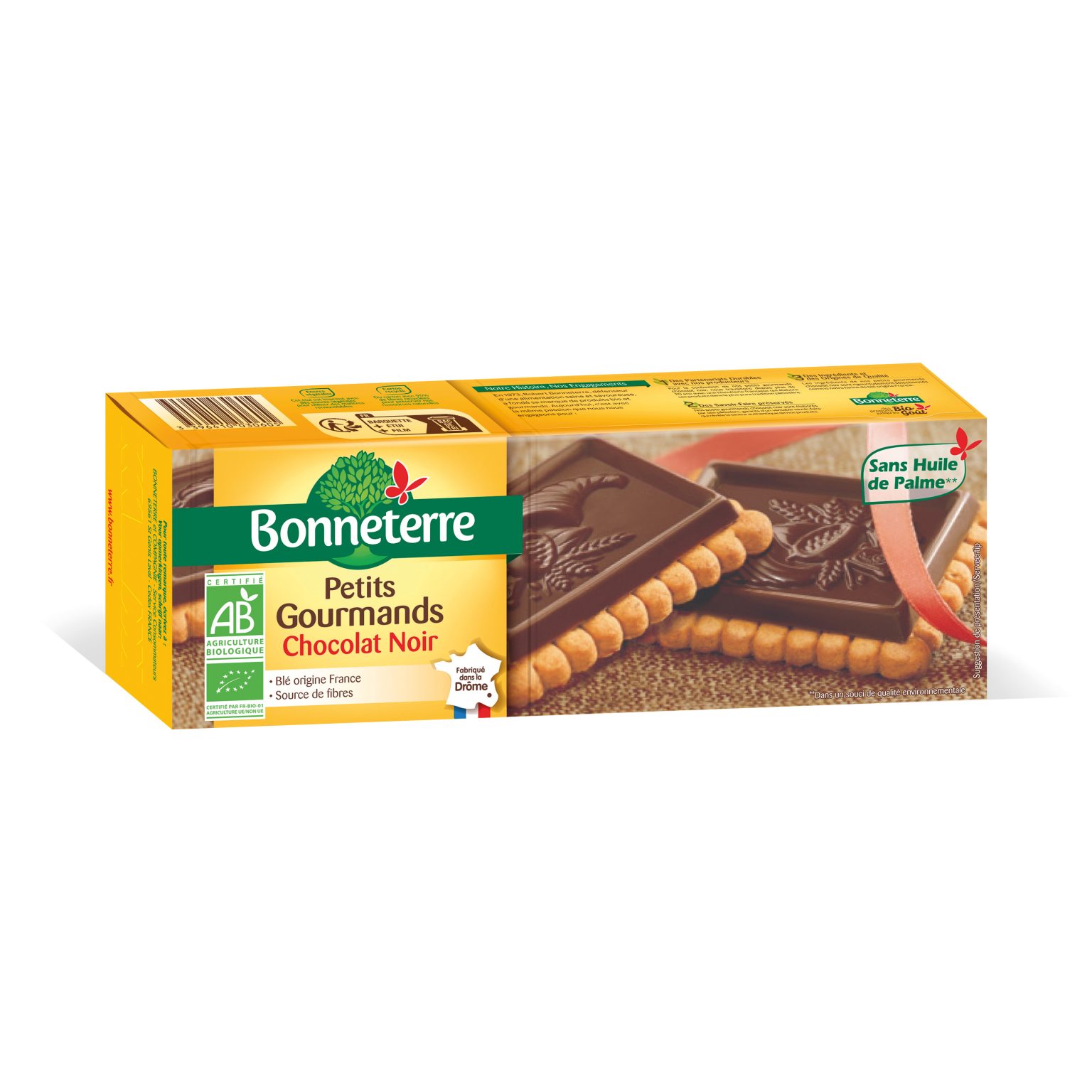 Bonneterre Tarwekoek Pure Chocolade Bio (150 gr)