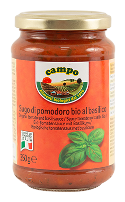 Campo Tomatensaus met Basilicum Bio (350 gr)