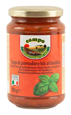 Campo Tomatensaus met Basilicum Bio (350 gr)