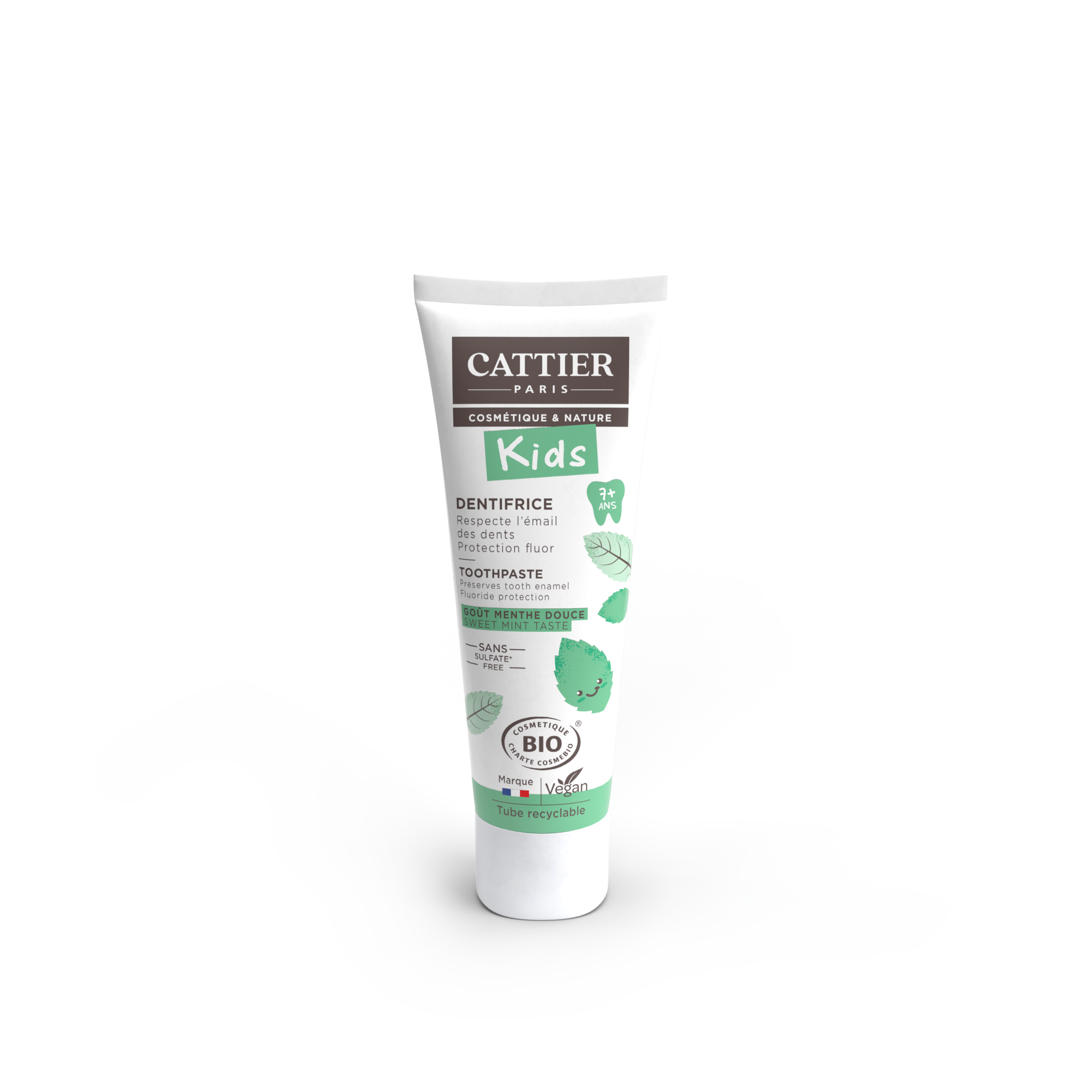Cattier Tandpasta Vanaf 7 Jaar - Munt Bio (50 ml)