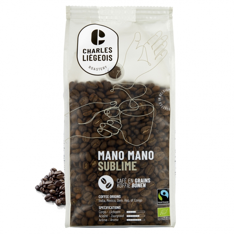 Charles Liégeois Koffiebonen Mano Mano Sublime Bio (500 gr)