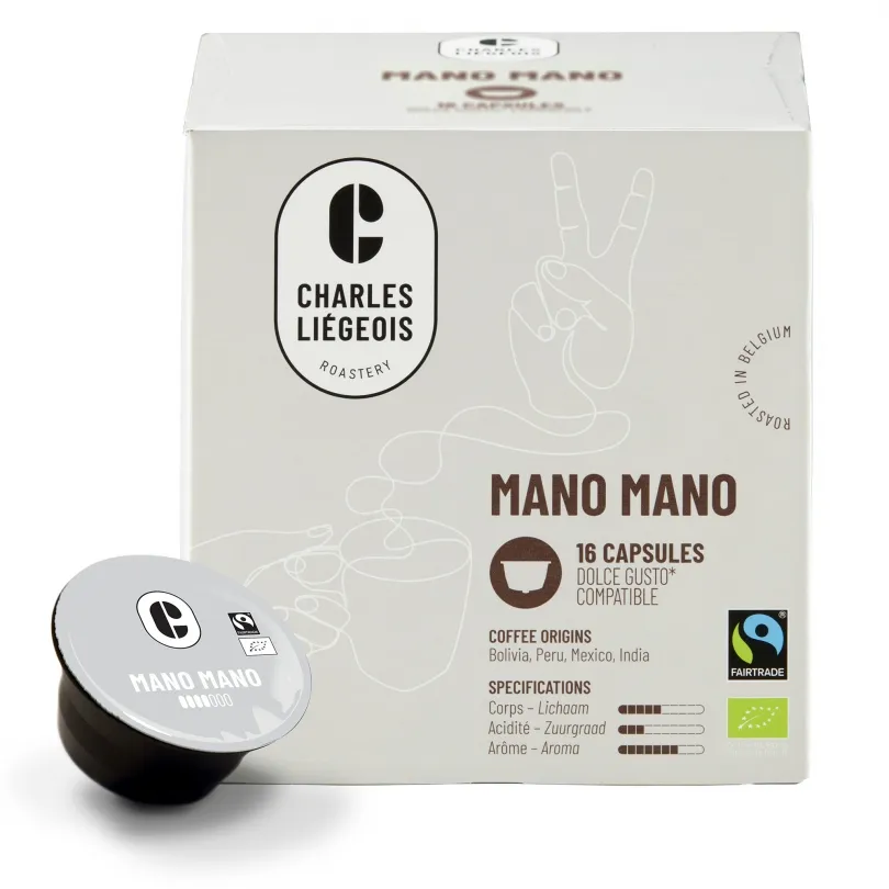 Charles Liégeois Koffiecapsules Dolce Gusto Mano Mano Bio (16 stuks)