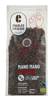 Charles Liégeois Koffiebonen Mano Mano Krachtig Bio (250 gr)