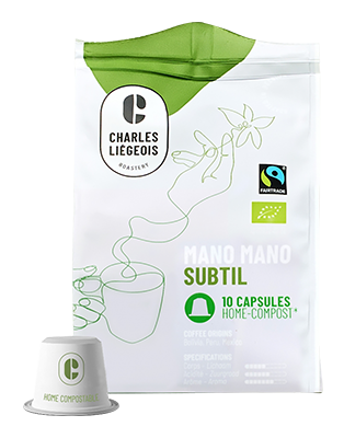 Charles Liégeois Koffiecapsules Mano Mano Subtiel Bio Bc (10 stuks)