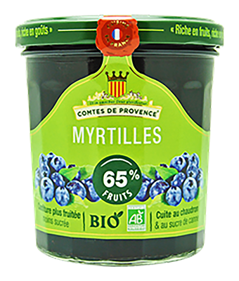 Comtes De Provence Les Comtes De Provence Bosbessen Confituur Bio (350 gr)