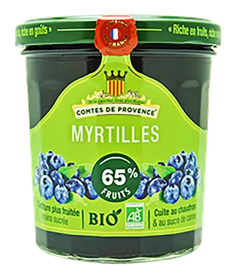 Comtes De Provence Les Comtes De Provence Bosbessen Confituur Bio (350 gr)