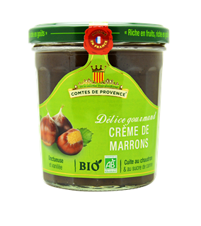 Comtes De Provence Les Comtes De Provence Kastanje Crème met Stukjes Bio (320 gr)