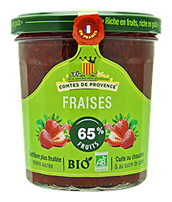 Comtes De Provence Les Comtes De Provence Aardbeien Confituur Bio (350 gr)
