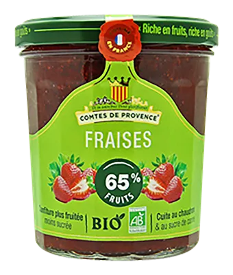 Comtes De Provence Les Comtes De Provence Aardbeien Confituur Bio (350 gr)