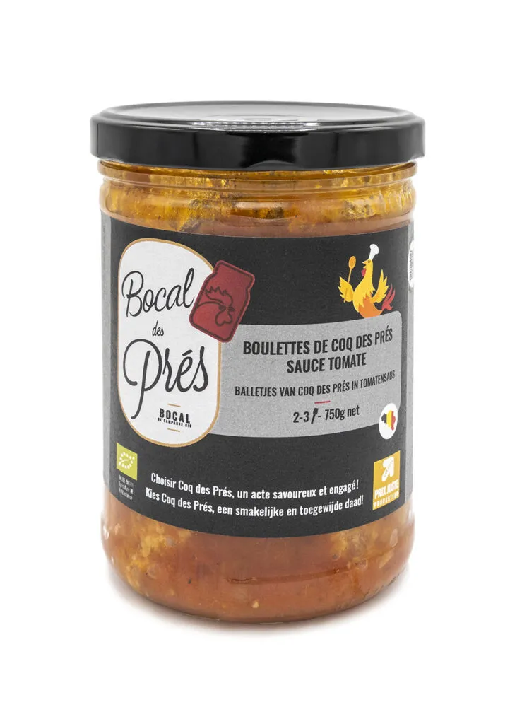 Coq Des Prés Bocal Des Prés Bouletten in Tomatensaus Bio (750 gr)