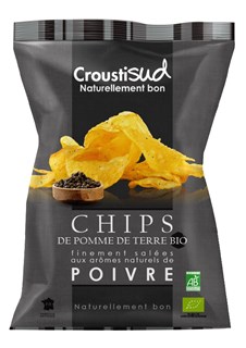 Croustisud Chips Zwarte Peper Bio (100 gr)
