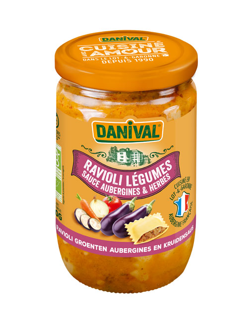 Danival Ravioli met Groenten Aubergine en Kruidensaus Bio (670 gr)