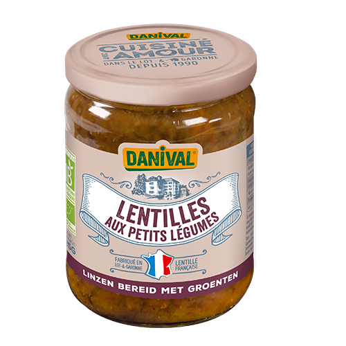 Danival Linzen met Groenten Bio (525 gr)