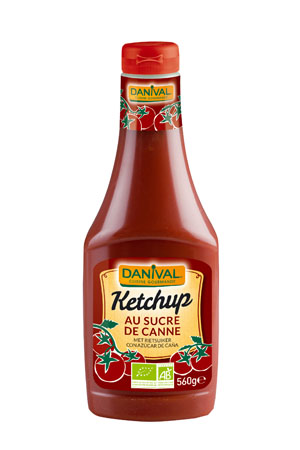 Danival Ketchup Knijpfles Rood (rietsuiker) Bio (560 gr)