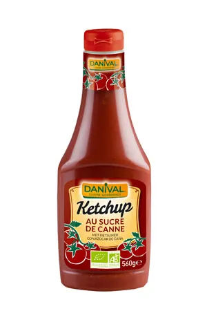 Danival Ketchup Knijpfles Rood (rietsuiker) Bio (560 gr)