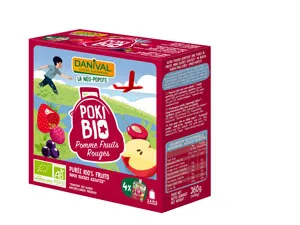 Danival Poki Appel-rode Vruchtenpuree Bio (4 x 90 gr)
