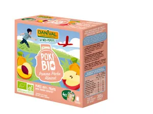 Danival Poki Appel-perzik-abrikozenpuree Bio (4 x 90 gr)