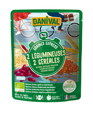 Danival Graines Express Quinoa, Spelt, Rode Bonen, Linzen Bio (250 gr)