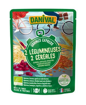 Danival Graines Express Quinoa, Spelt, Rode Bonen, Linzen Bio (250 gr)