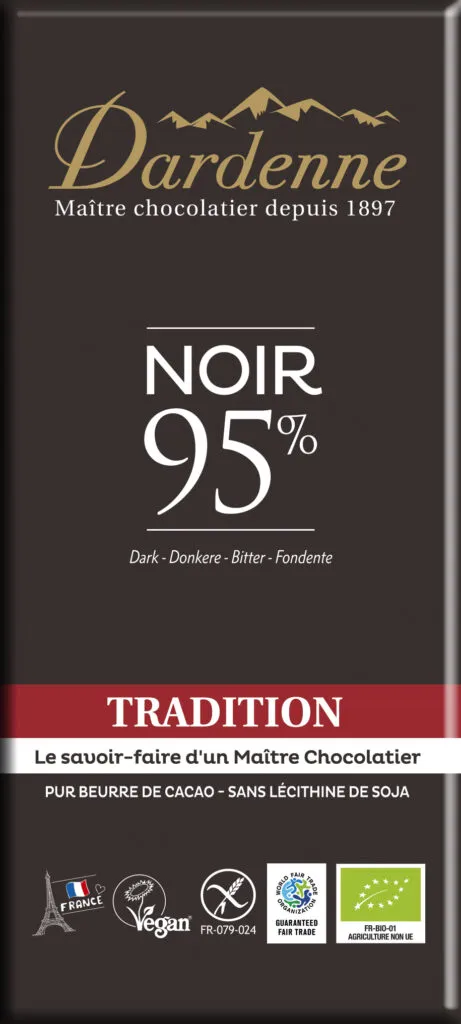 Dardenne Pure Chocolade 95% Tablet Bio (80 gr)