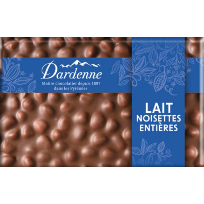 Dardenne Mini Tablet Melkchocolade 47% Hazelnoten Bio (50 gr)