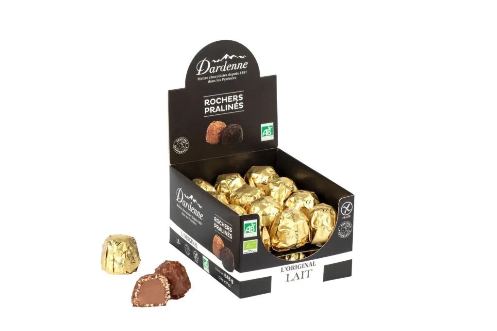 Dardenne Rochers Pralinés Melkchocolade Bio (27 gr)