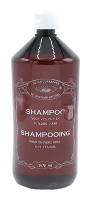De Natuurkapper Shampoo Vet, Fijn en Futloos Haar (1000 ml)