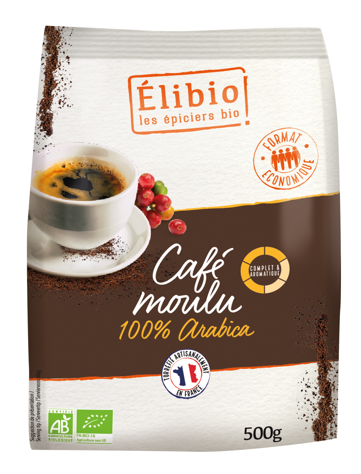 Elibio Élibio Koffie 100% Arabica Gemalen Bio (500 gr)