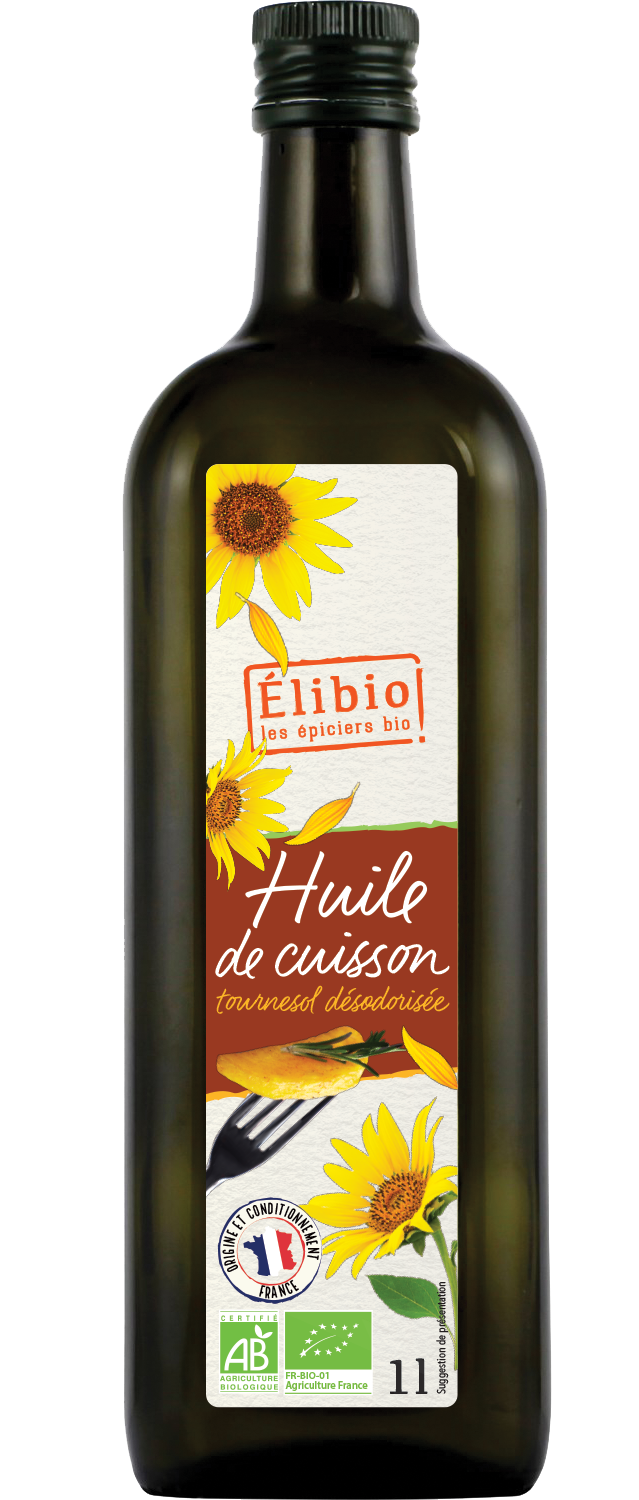 Elibio Élibio Zonnebloemolie Ontgeurd Frankrijk Bio (1000 ml)