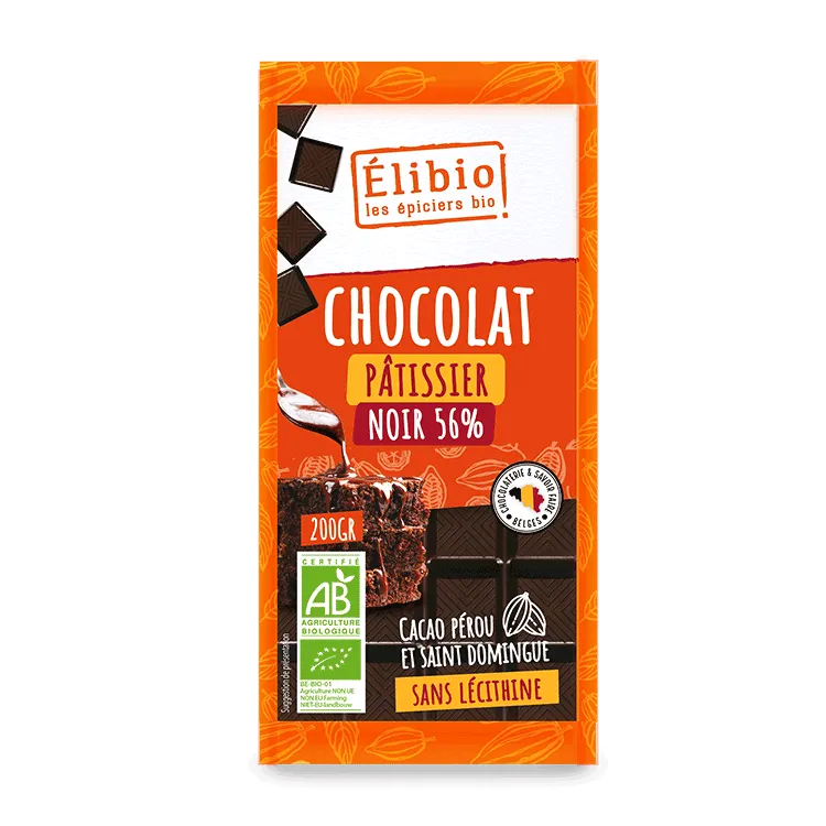 Elibio Élibio Pure Chocolade Culinaire 56% Bio (200 gr)