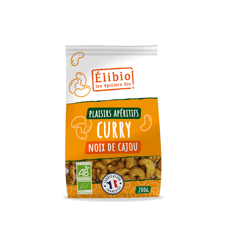 Elibio Élibio Cashewnoten Geroosterd met Curry Bio (200 gr)