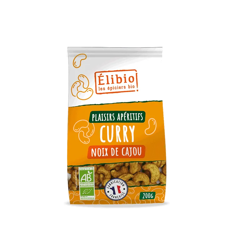 Elibio Élibio Cashewnoten Geroosterd met Curry Bio (200 gr)