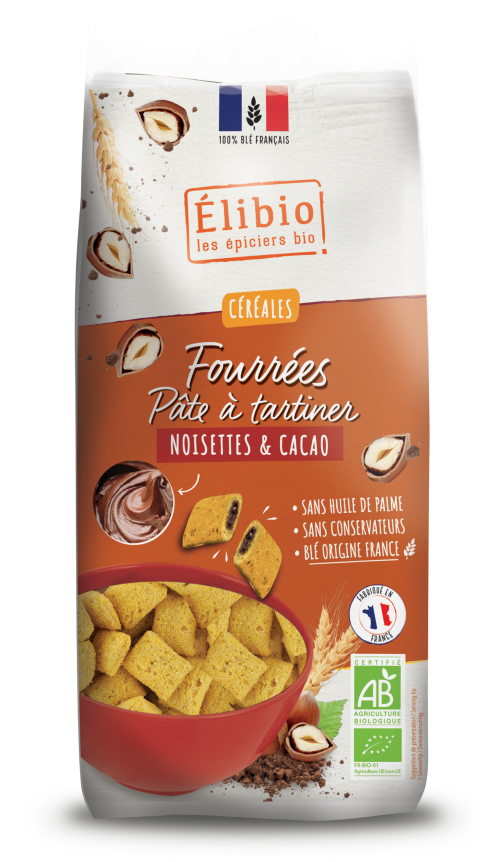 Elibio Élibio Choco'crok Gevuld met Hazelnootpasta en Cacao Bio (375 gr)
