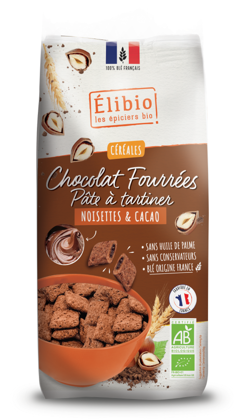 Elibio Élibio Tout Choco'crok Smeerpasta Hazelnoot en Cacao Bio (375 gr)