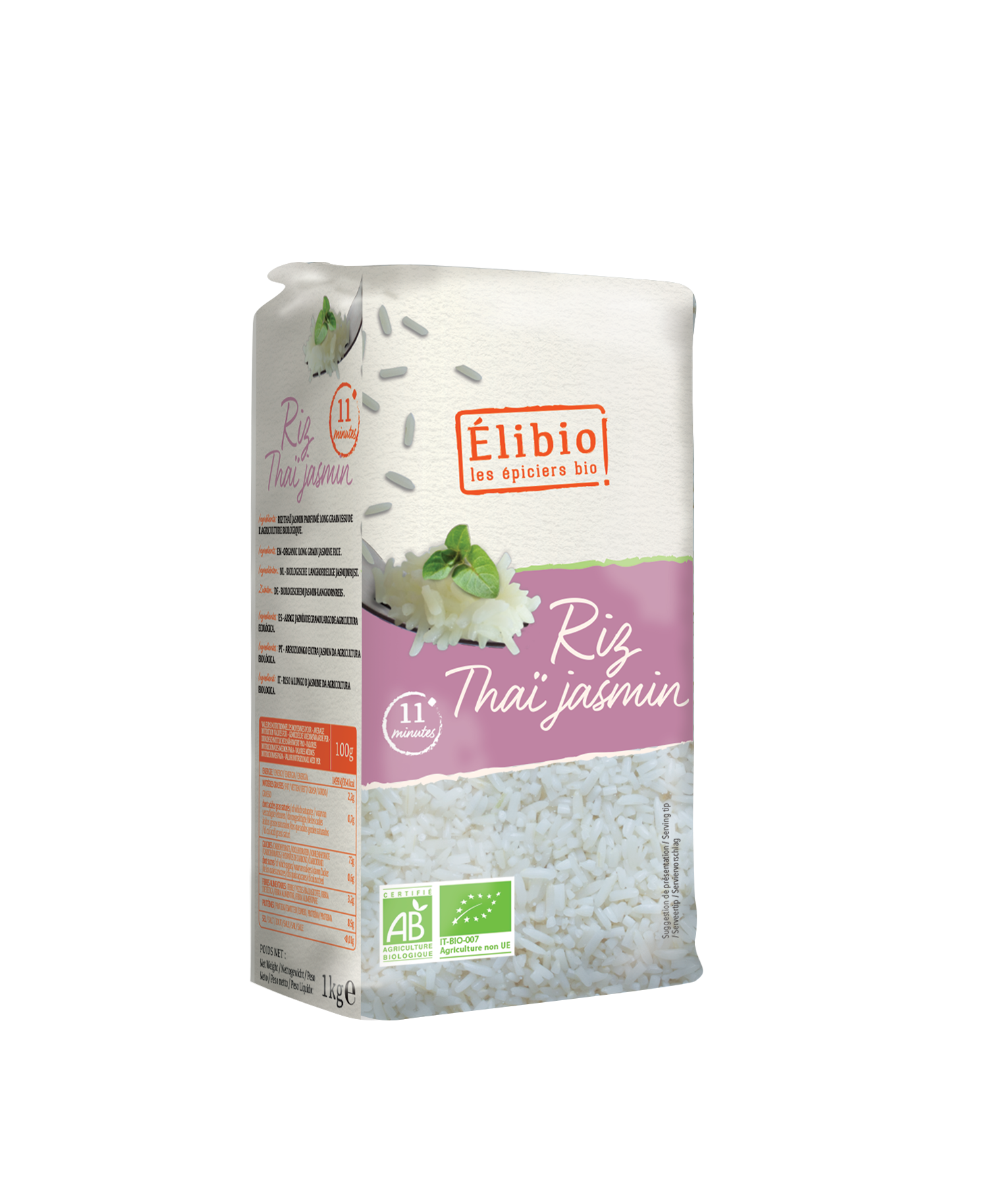Elibio Élibio Witte Thairijst Bio (1000 gr)