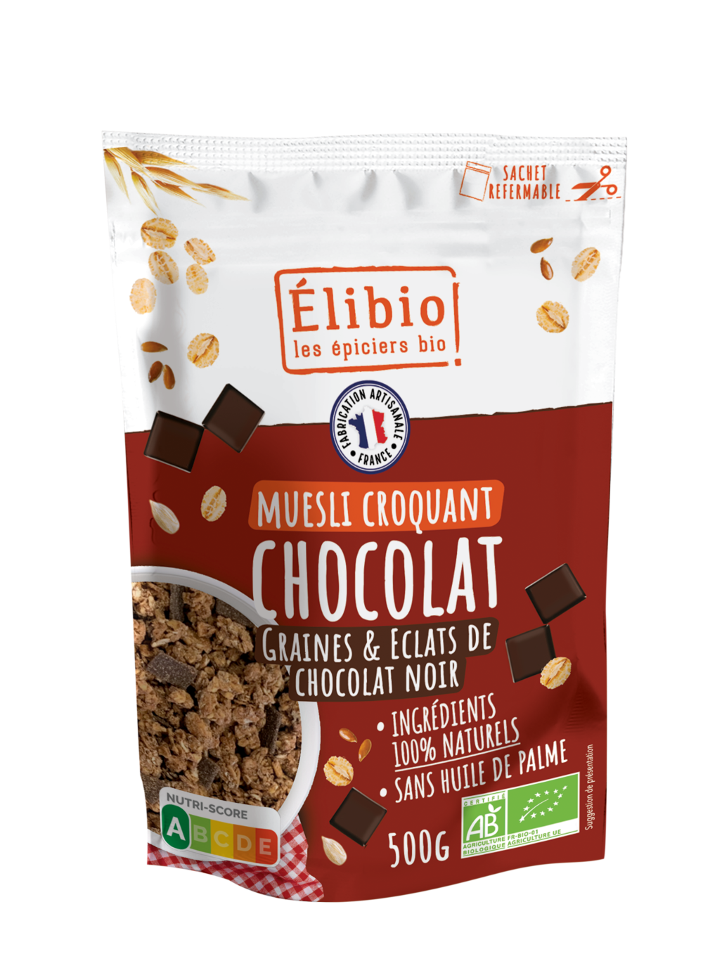 Elibio Élibio Krokante Chocolade Muesli Bio (500 gr)