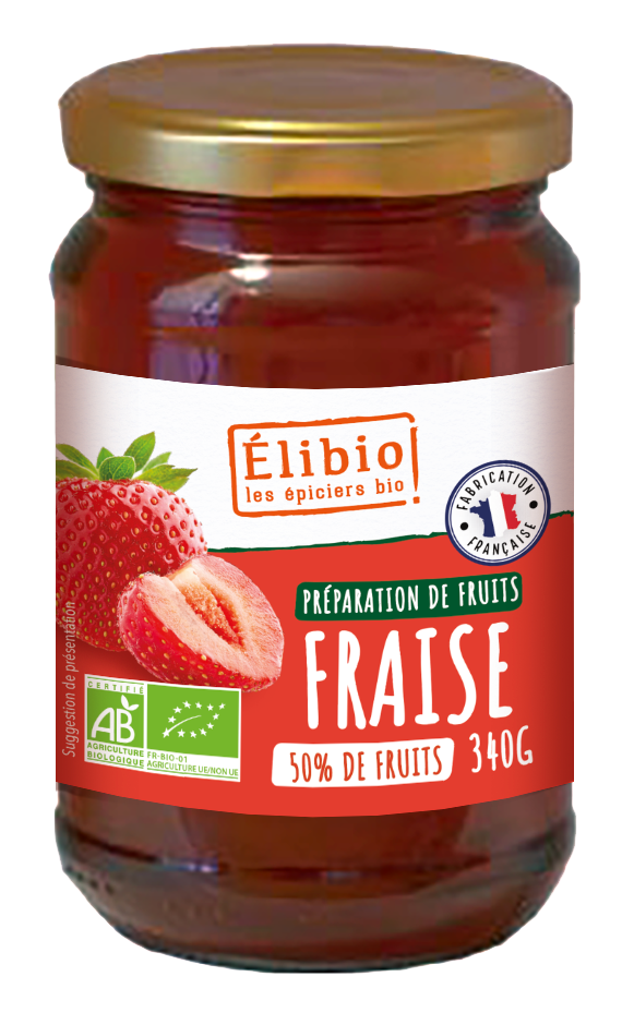Elibio Élibio Aardbeien Confituur Bio (340 gr)