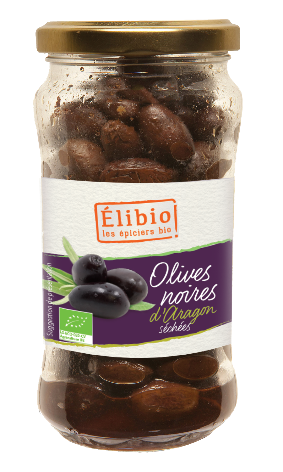 Elibio Élibio Zwarte Gedroogde Aragon Olijven Bio (200 gr)