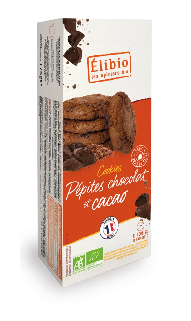 Elibio Élibio Cookies met Chocoladestukjes Bio (175 gr)