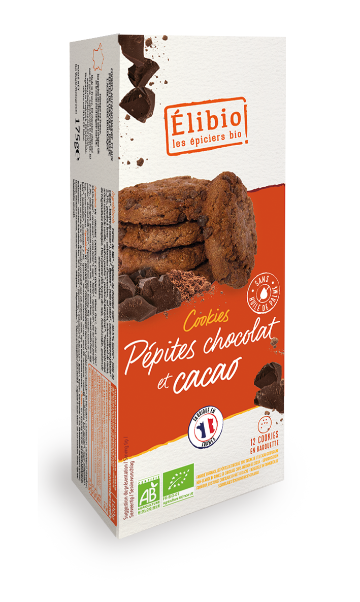 Elibio Élibio Cookies met Chocoladestukjes Bio (175 gr)