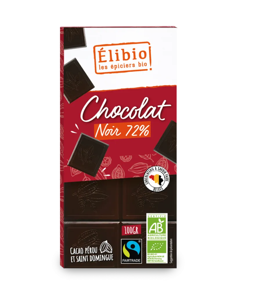 Elibio Élibio Pure Chocolade Tablet 72% Bio (100 gr)