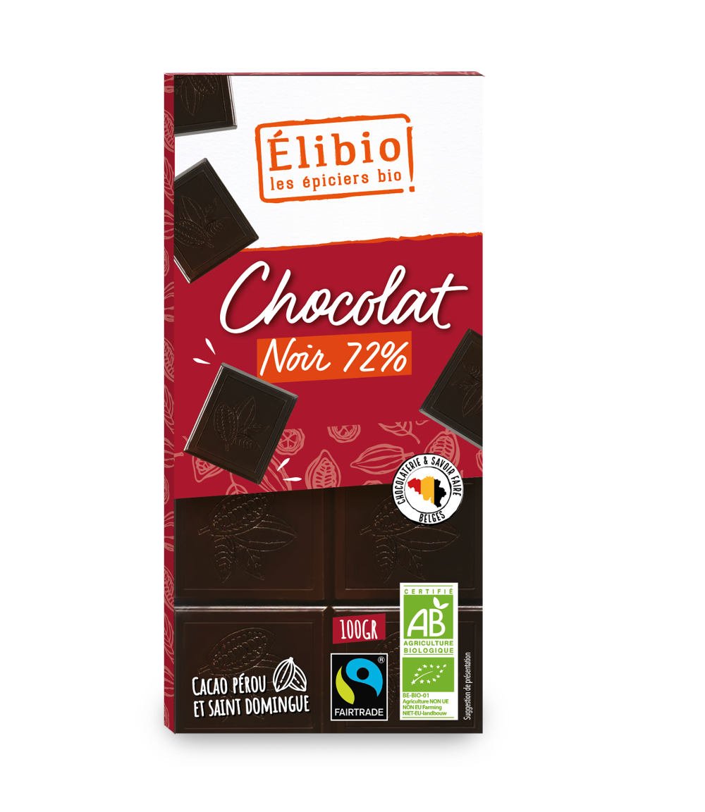Elibio Élibio Pure Chocolade Tablet 72% Bio (100 gr)