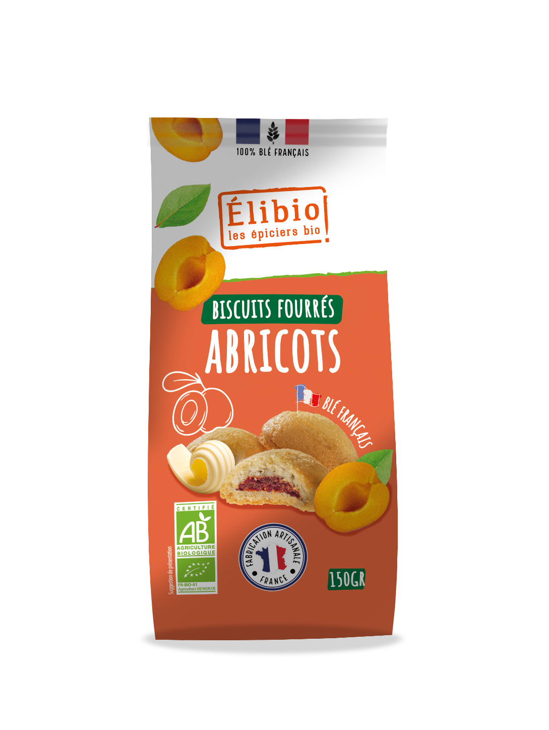 Elibio Élibio Koekjes met Abrikozenvulling Bio (150 gr)